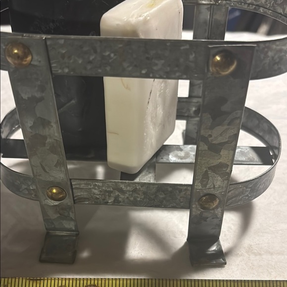 Metal Soap Holder with Black and White Accents - Picture 10 of 16